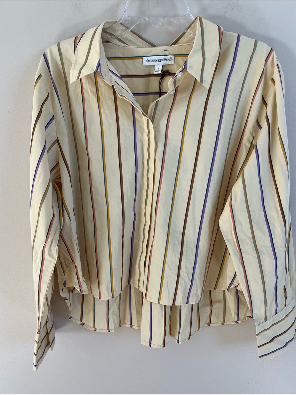 NWOT-Banana Republic Cotton Crop Shirt